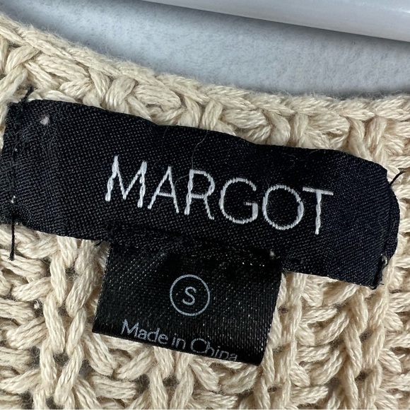 Margot Cream Crochet Top Dress with Pleated Bohemian Sheer Bottom Small - Picture 5 of 12